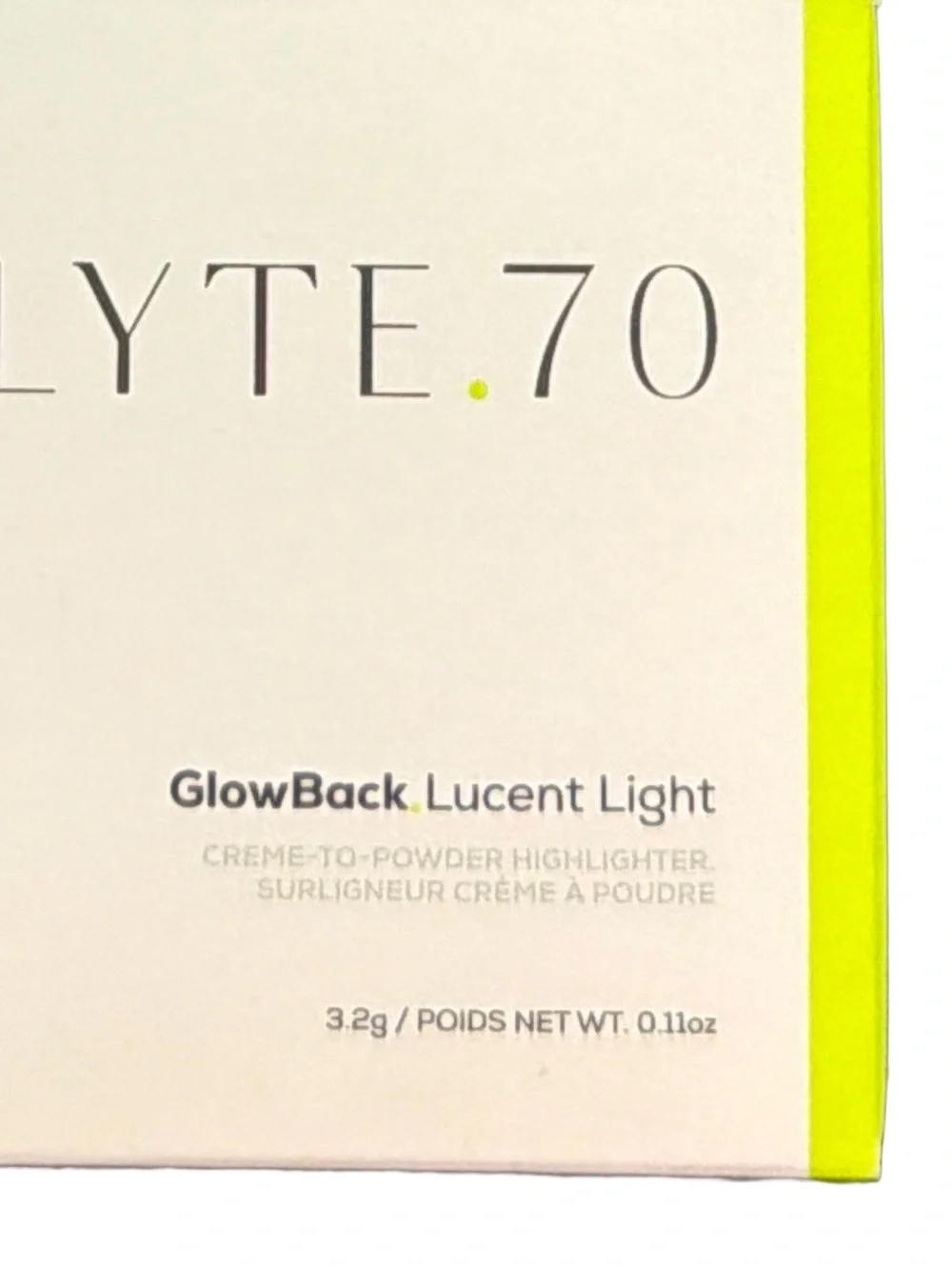 NWT FLYTE.70 GlowBack.Lucent, Light Just Like Heaven, Fair Warm Champagne Beige